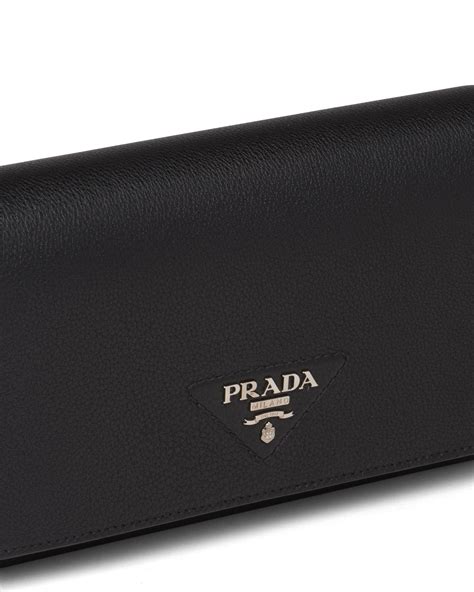 prada textured leather wallet|authentic prada wallet sale.